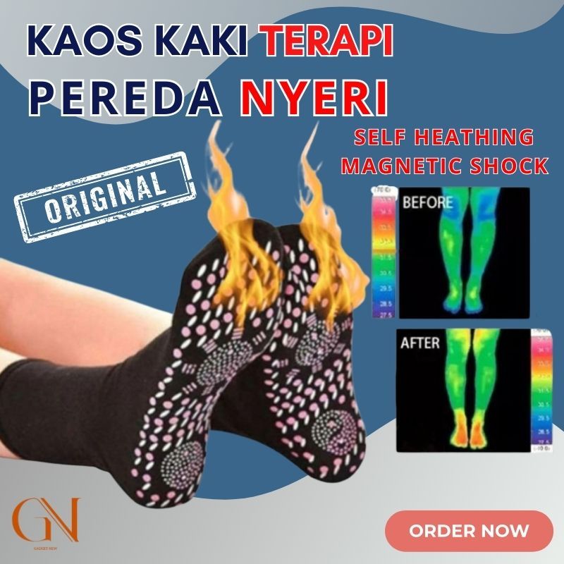 Kaos Kaki Terapi Kesehatan Dengan Pemanas Magnetik Turmalin Penghangat Kaki Musim Dingin Foot Suppor