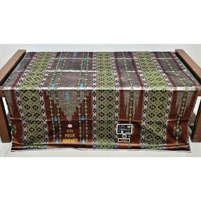 SARUNG TENUN SUTRA SAMARINDA MEGA HIDAYAT 420 EXCLUSIVE FULL SUTRA SYINTETIS 100% ORIGINAL LIMITED E