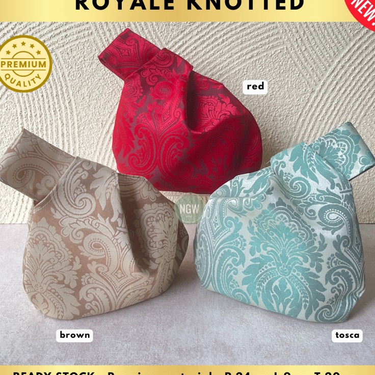 

Model Terkini Royal knotted bag 24x9x2 tas hampers goodie bag souvenir premium