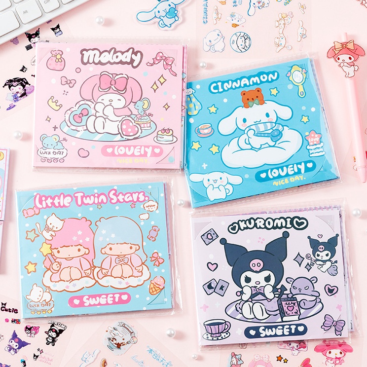 

memo sticky notes books snrio character