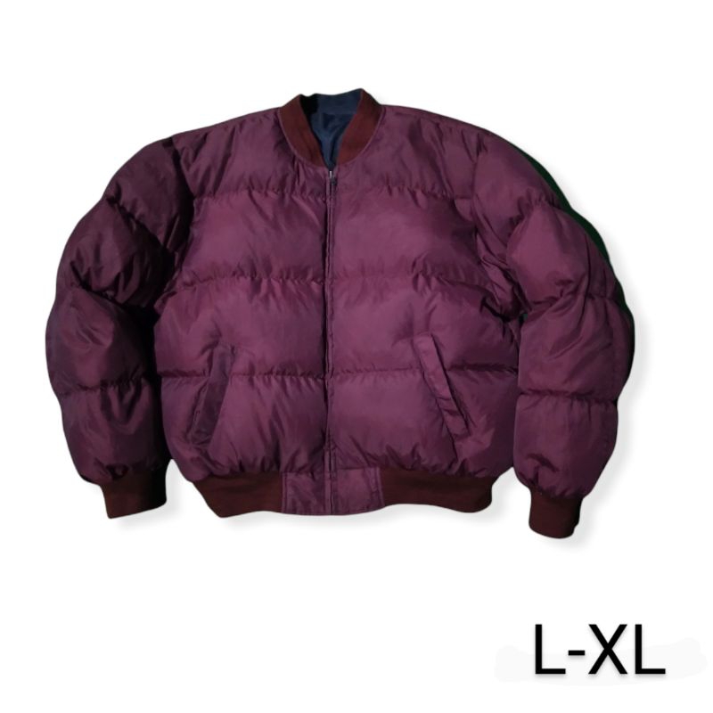 Jaket bomber bulu angsa bekas second