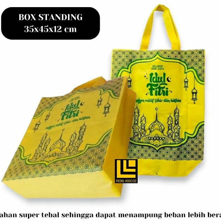 

Readystock 12 PCS TAS spunbond LEBARAN Box 35x46x12 goodie bag tas idul fitritas souvenir pernikahangoodie bag ulang tahunultahbebasmurah