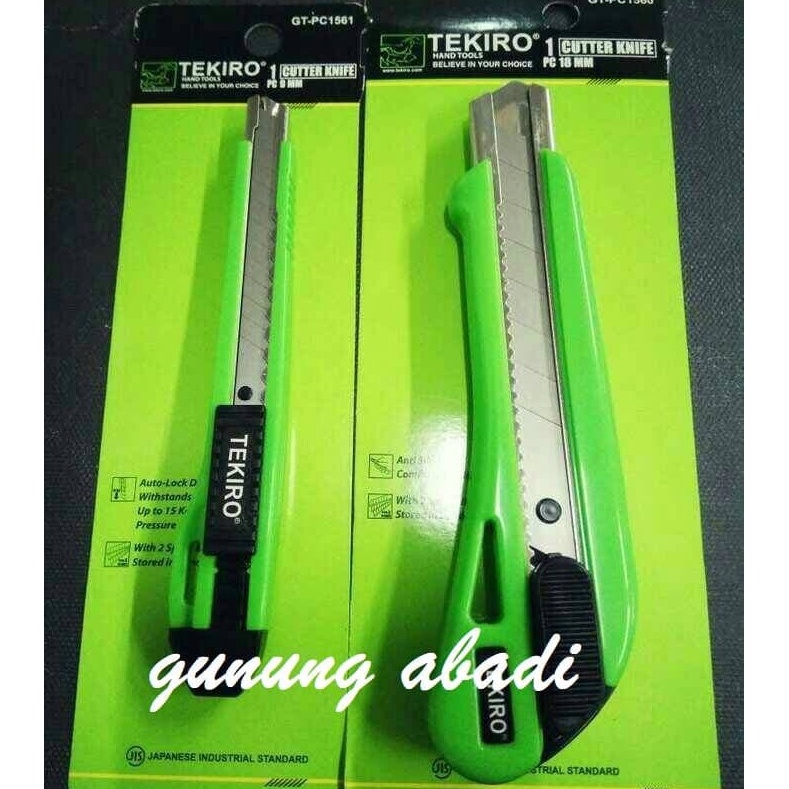 

Produk Keren Pisau Cutter 2 pcs 9mm 18mm Tekiro Cutter