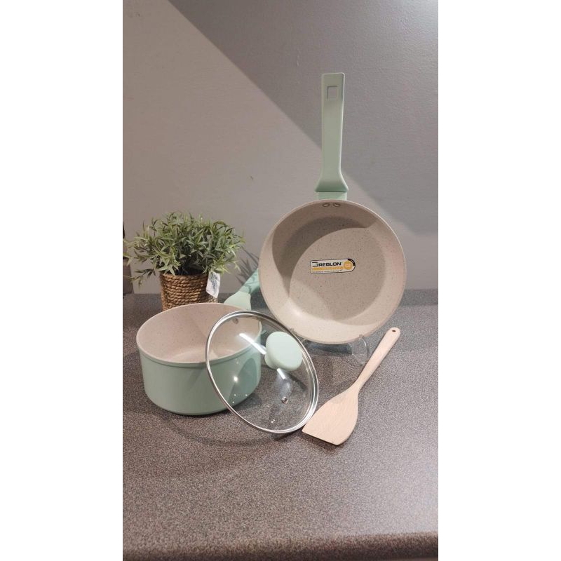 Informa cookware set huxley panci marble anti lengket