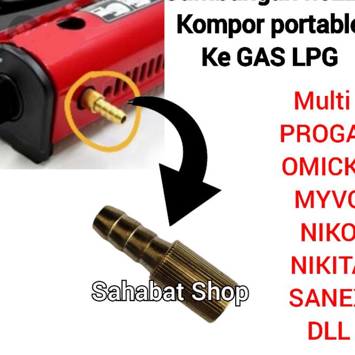 COD NEWPRODUCT SAMBUNGAN NOZZEL UNTUK KOMPOR GAS PORTABLE GAS KALENG KE GAS LPG