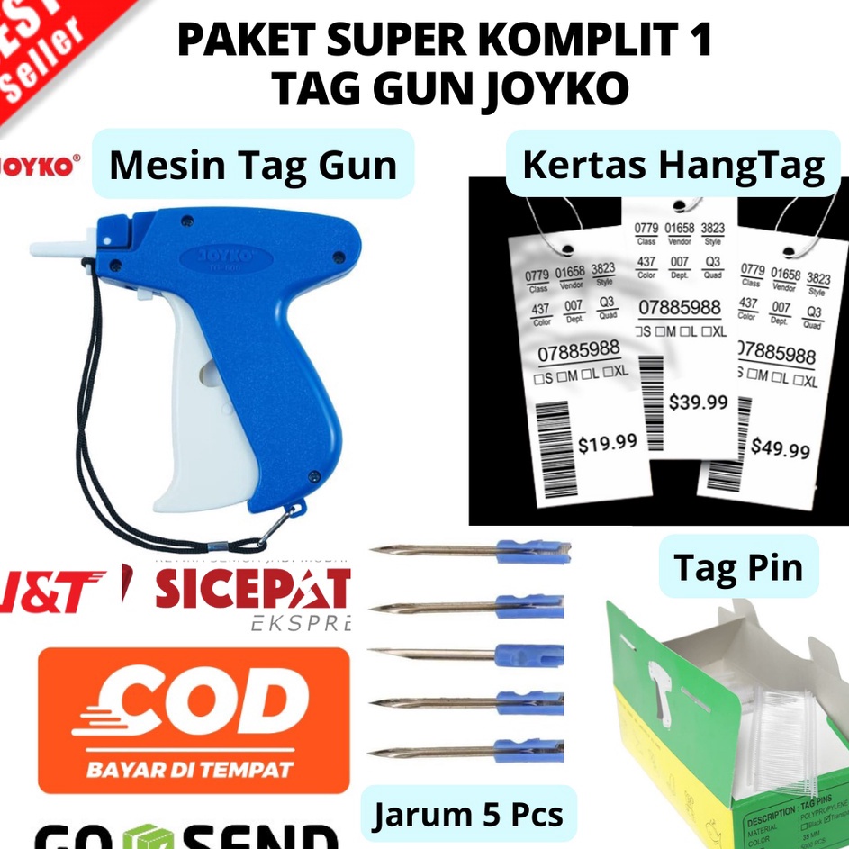 

Terbaru BAYAR DI TEMPAT PAKET SUPER KOMPLIT TAG MEREK Joyko Alat Tembak Pemasang Label Bandrol Harga HangTag TG6 TERMURAH