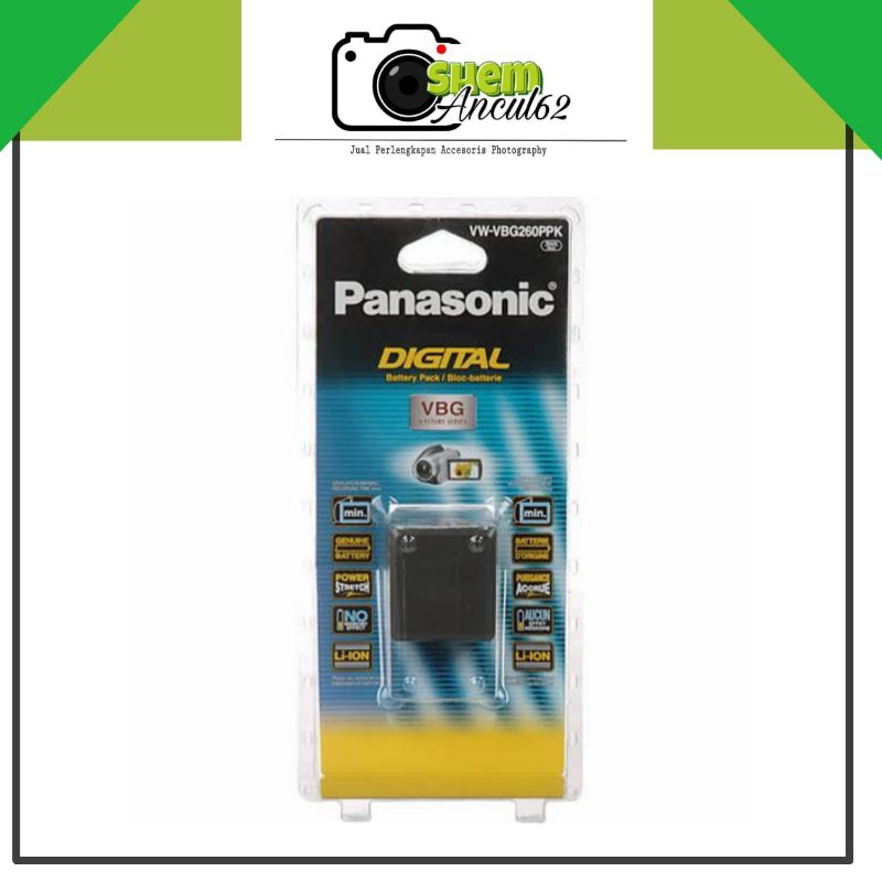 Baterai batre Panasonic vw vbg260 VW-VBG260 VBG260 for Panasonic HDC-HS9 HDC-SC5 HD -DX1