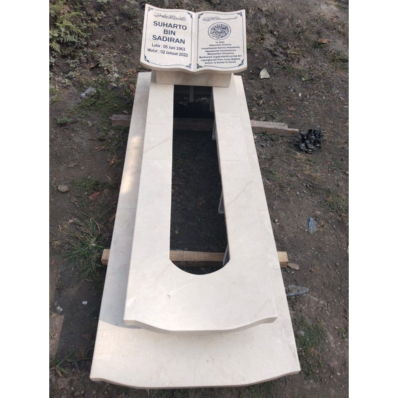 BATU NISAN KIJING CASING MAKAM KUBURAN MARMER 2 TAHAP