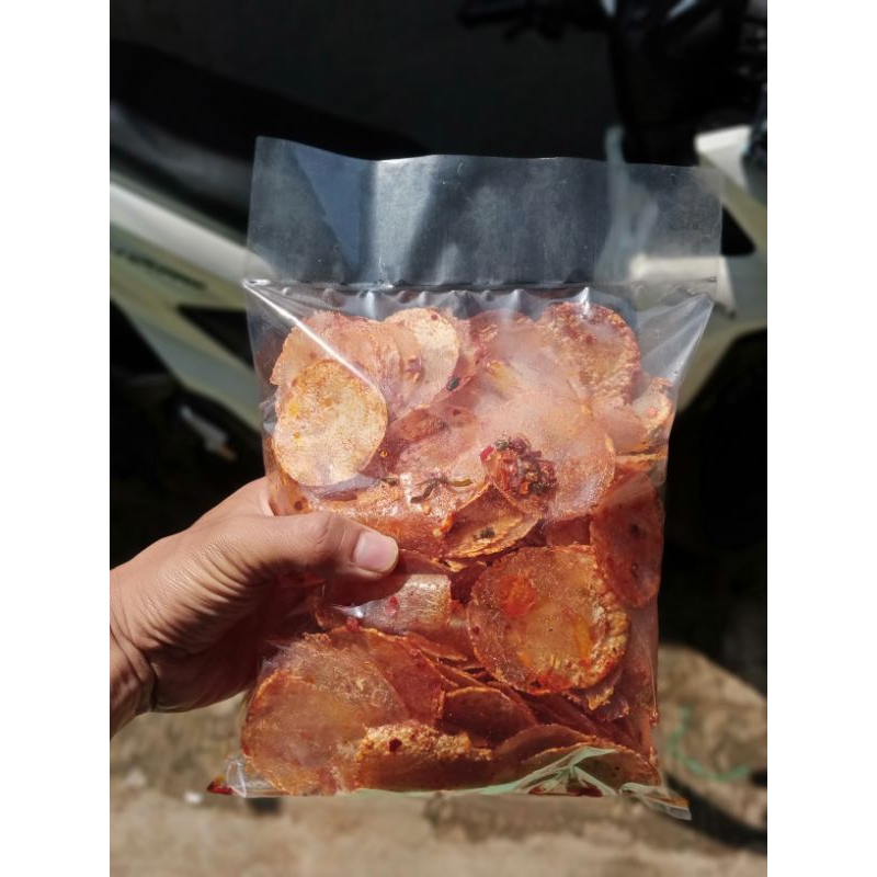 

Kripca/ Keripik Kaca / Pedas Manis / Gurih
