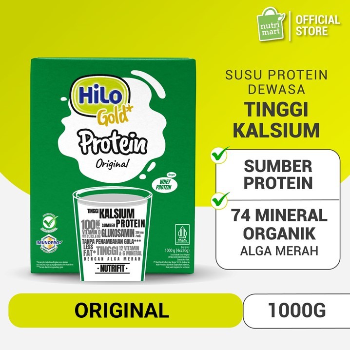 HiLo Gold Original 1000 gram - Susu Tinggi Kalsium Plain