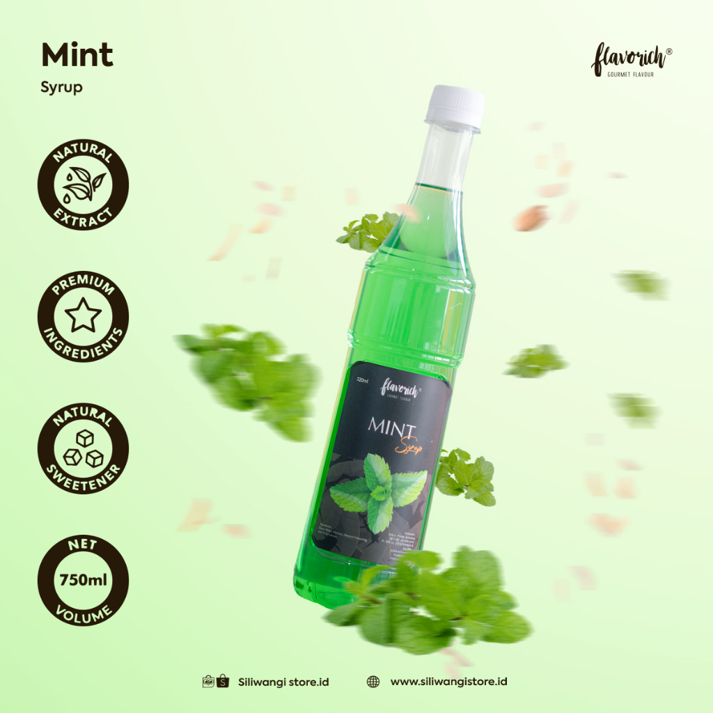 

Flavorich Mint Gourmet Syrup 750 ml - Sirup Rasa Mint