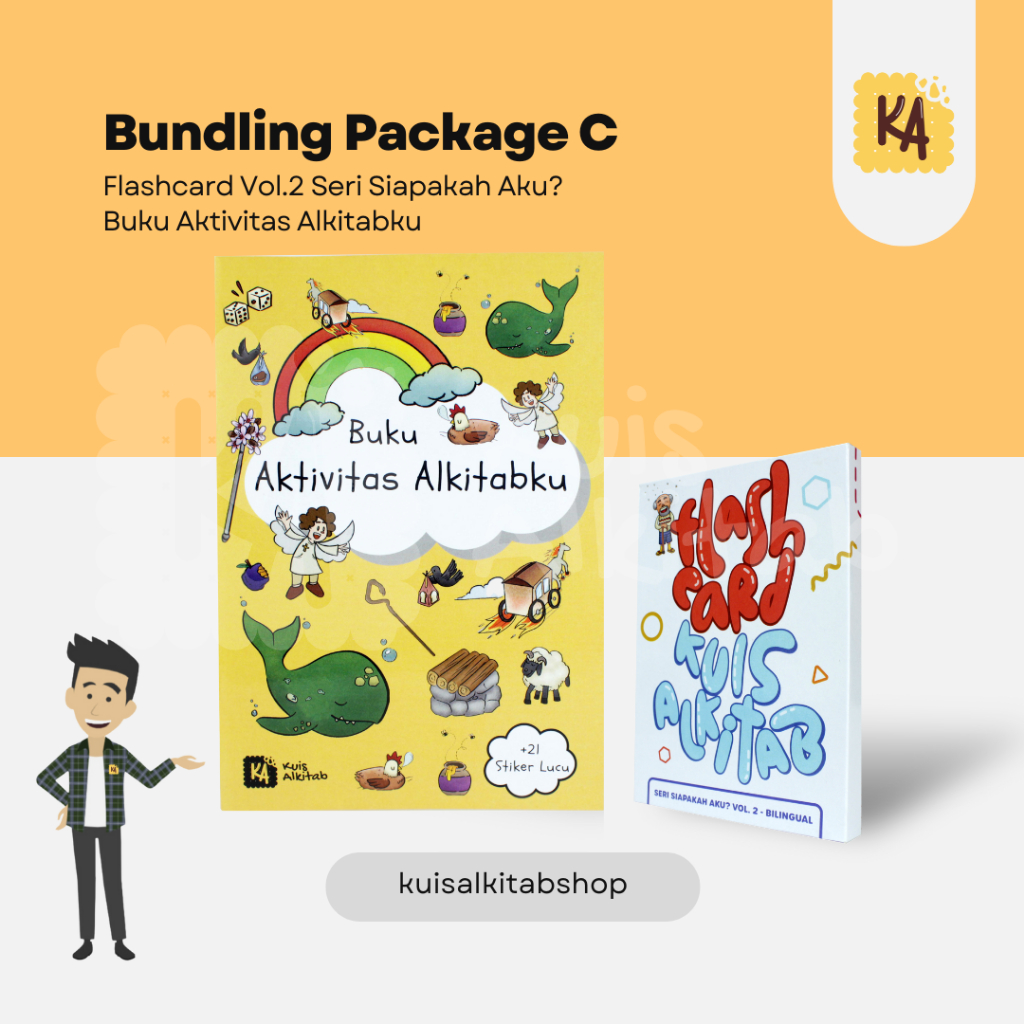 Bundling C Buku Aktivitas + Flashcard Vol.2/Buku Kristen Anak/Flashcard Kuis Alkitab/Buku Aktivitas 
