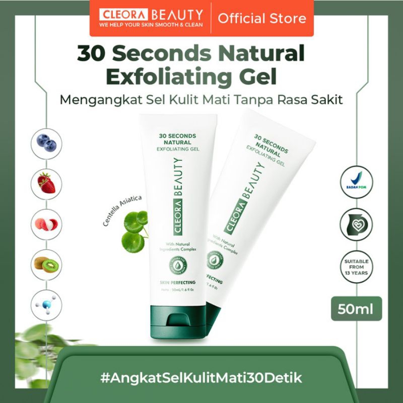 Cleora Beauty 30 Seconds Natural Exfoliating Gel Angkat Sel Kulit Mati (50ml)
