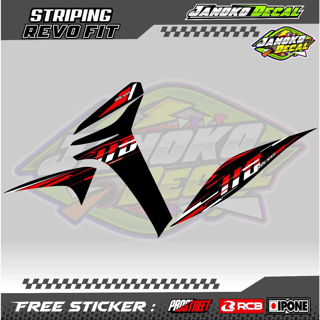 STRIPING VARIASI HONDA REVO FIT 110 / STICKER LIST VARIASI MOTOR REVO FIT 110