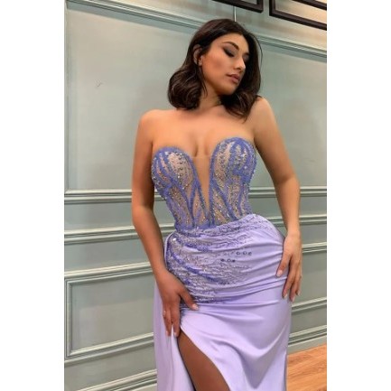 GAUN PESTA  SATIN BIRU / GAUN UNGU  / GAUN SIMPLE SEXY ANGGUN / GAUN SIMPLE / GAUN PESTA
