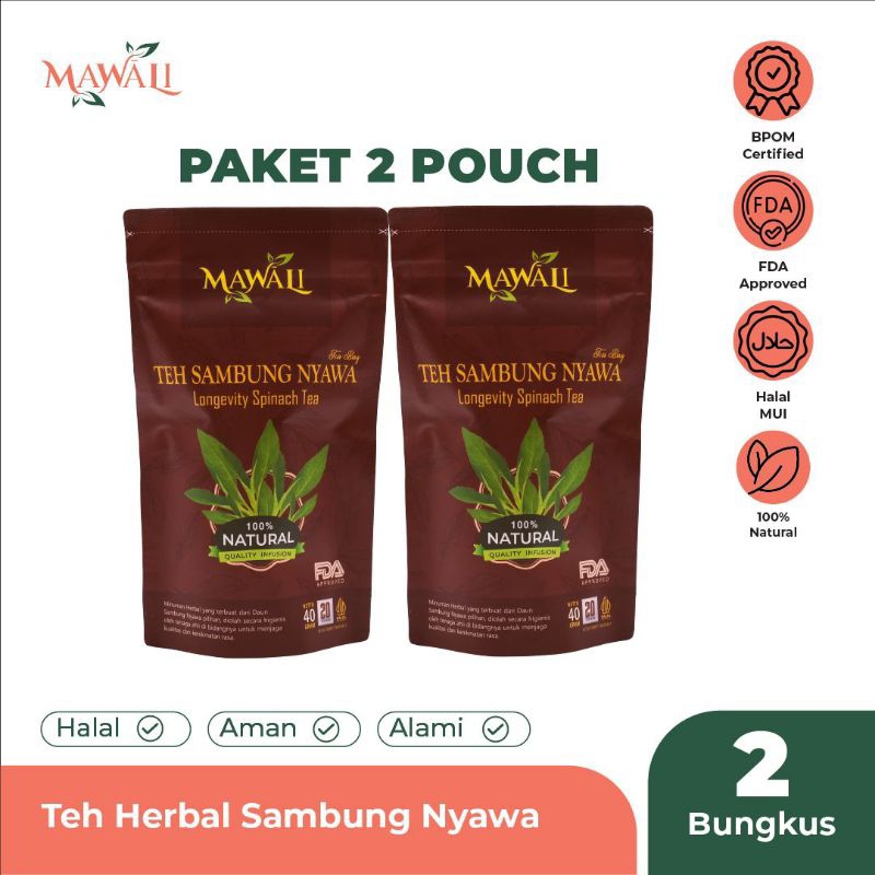 

PAKET 2 POUCH Mawali Herbal Sambung Nyawa BPOM Alami