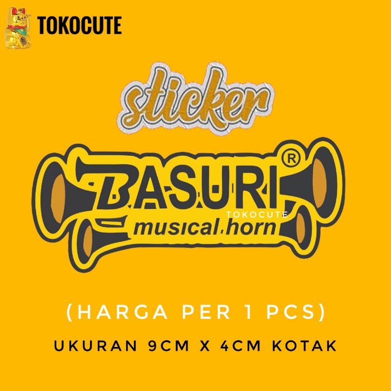 

Stiker Telolet Basuri Musical Horn, Stiker Klakson Basuri, Stiker Logo Basuri Bentuk Persegi