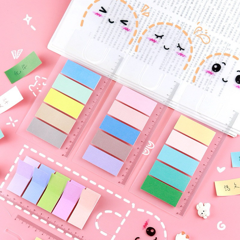 

DELUNASHOP KERTAS MEMO TEMPEL DENGAN PENGGARIS PENANDA BUKU STICKY NOTES MINI COLORFUL STICKY NOTE PENGGARIS MOTIF LUCU