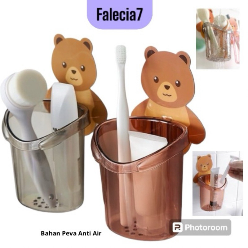 Tempat Sikat Gigi Tempel Wadah Sikat Gigi kamar mandi dispenser odol sikat gigi anak