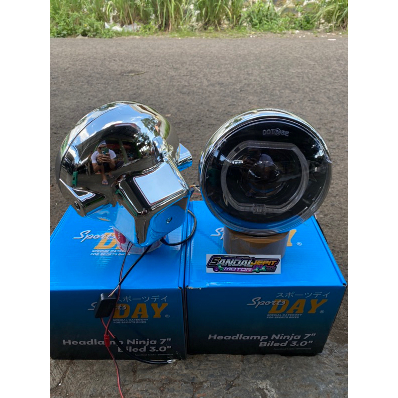 LAMPU DEPAN NINJA SS SET BILED AES TURBO SPORT DAY LAMPU BILED NINJA R SS BILED NINJA SS LAMPU DEPAN