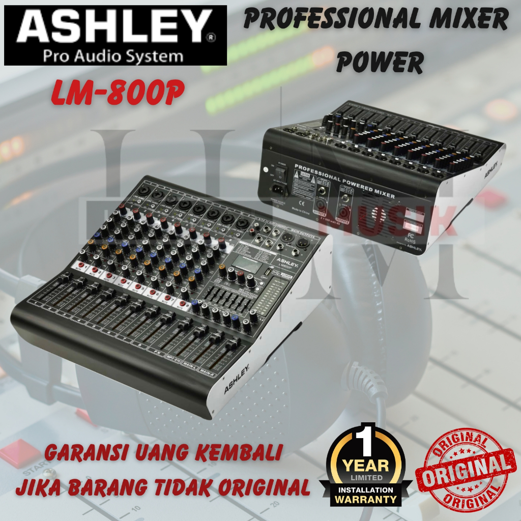 Power Mixer ASHLEY LM800P/LM800P - Power Mixer 8 Channel ASHLEY - ORIGINAL GARANSI RESMI