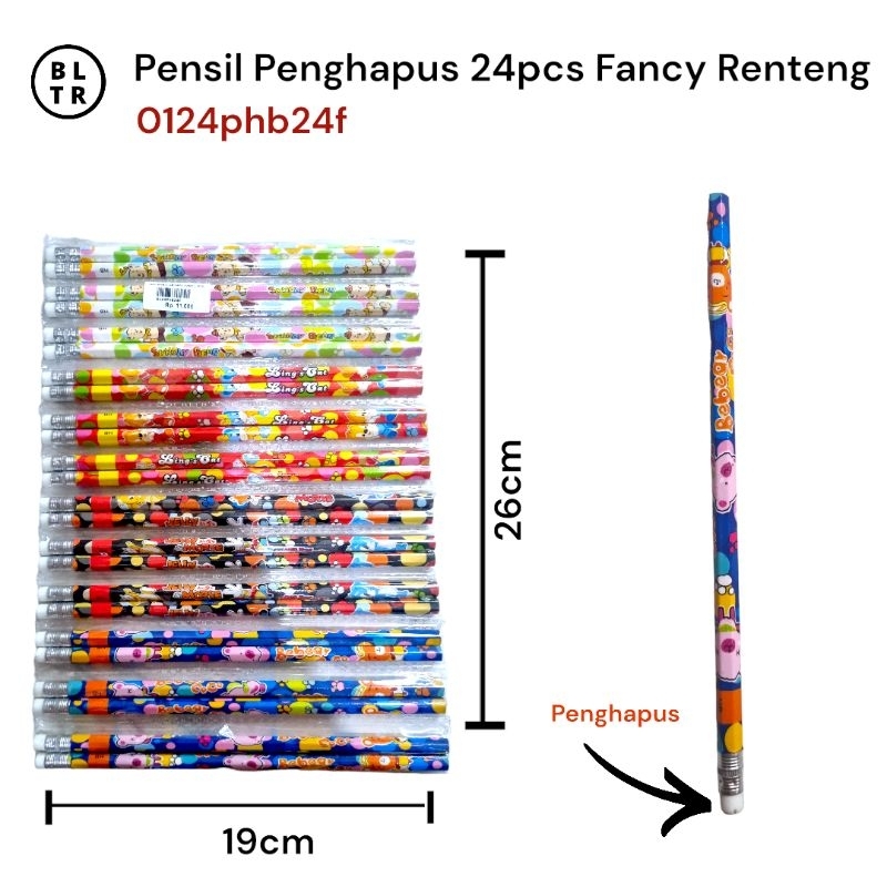 

PAK //PENSIL PENGHAPUS 24PCS KARAKTER RENTENG (0124PHB24F)/NEW ORIGINAL