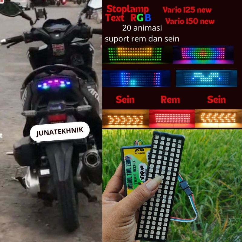 stoplamp Vario 125/150 new running text rgb