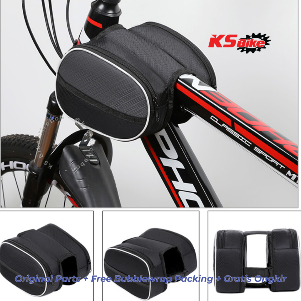 Tas Frame Sepeda Double Waterproof TBD Upper Top Tube Bag Bicycle Mountain Bike KS Bike Cirebon