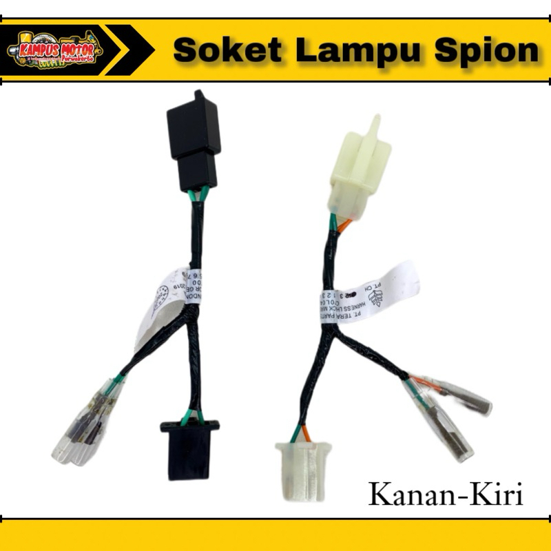 Socket Kabel Adaptor Lampu Sein Spion | Soket Lampu sein spion Honda beat scoopy | Soket Kabel spion
