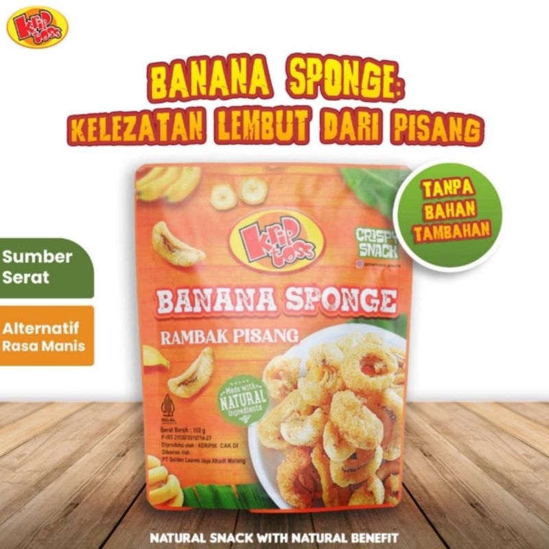 

Snack Pisang Banana Sponge Kriptoss Lezat & Sehat