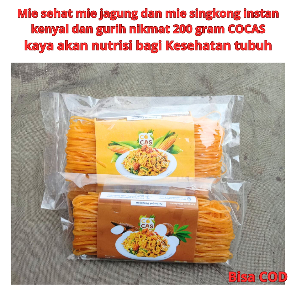 

Mie sehat instan kenyal dan gurih nikmat 200 gram kaya akan nutrisi bagi Kesehatan tubuh