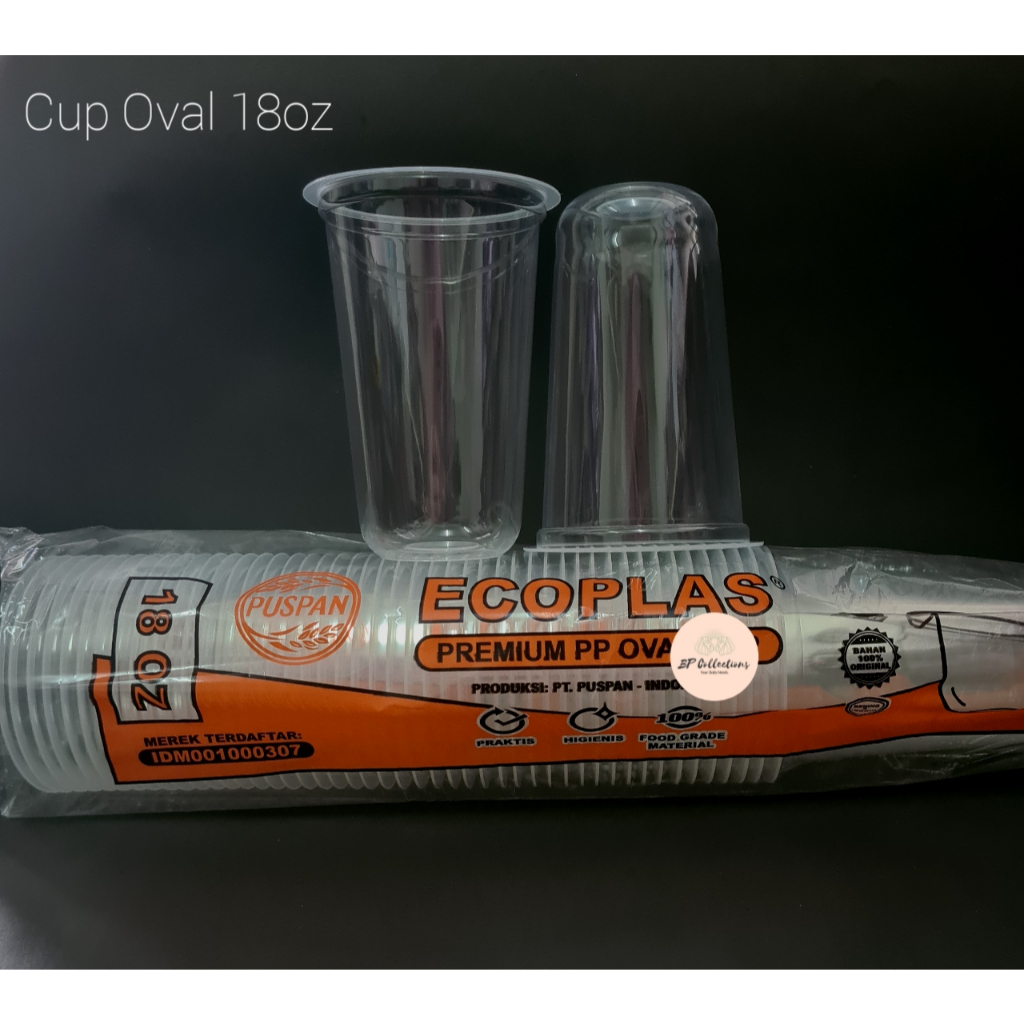 

Ukf5Pc6F4H (Kuliner.Kita) 1 Dus Gelas Oval 14Oz 16Oz 18Oz 22Oz Cup Oval Ovale Bulat Pop Ice Jus Thai
