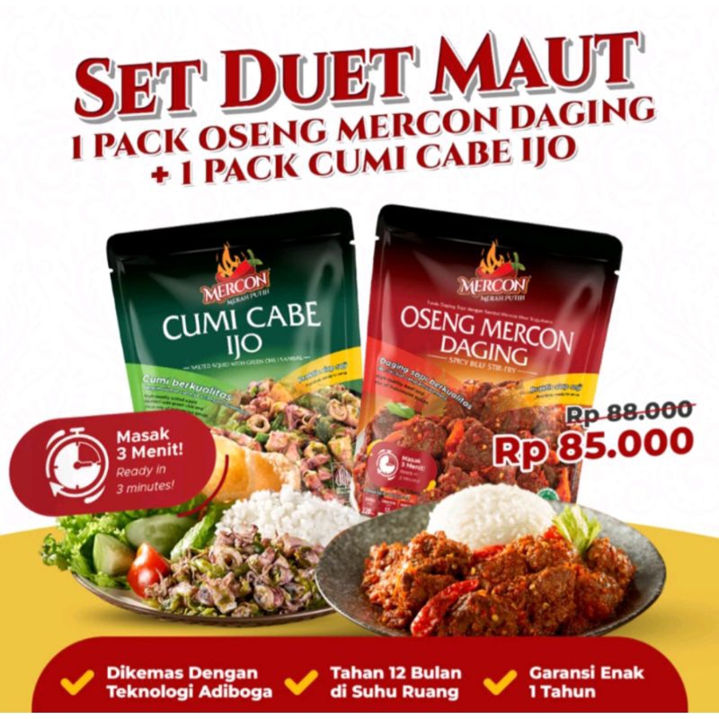 

Mercon Merah Putih - Set duet Maut ||Mercon daging + Cumi Cabe Ijo