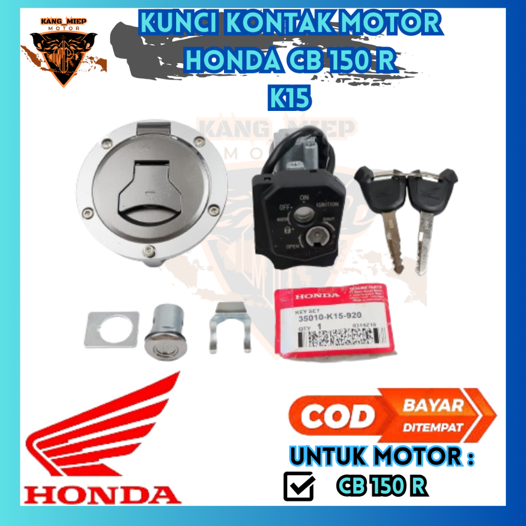 KUNCI KONTAK & TUTUP BENSIN MOTOR HONDA CB 150R NEW SET / KUNCI KONTAK + TUTUP TANGKI CB 150 R K15