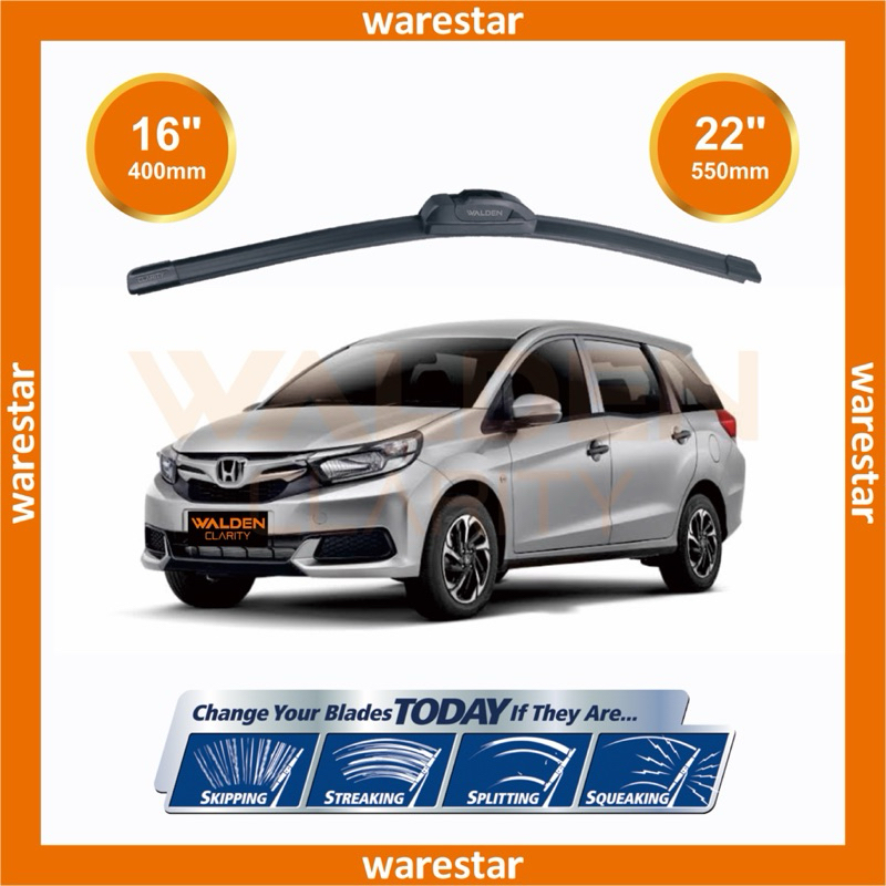 WALDEN Wiper Mobilio Wiper Mobil Mobilio Wiper Frameless Mobilio - WALDEN CLARITY CRT16 CRT22