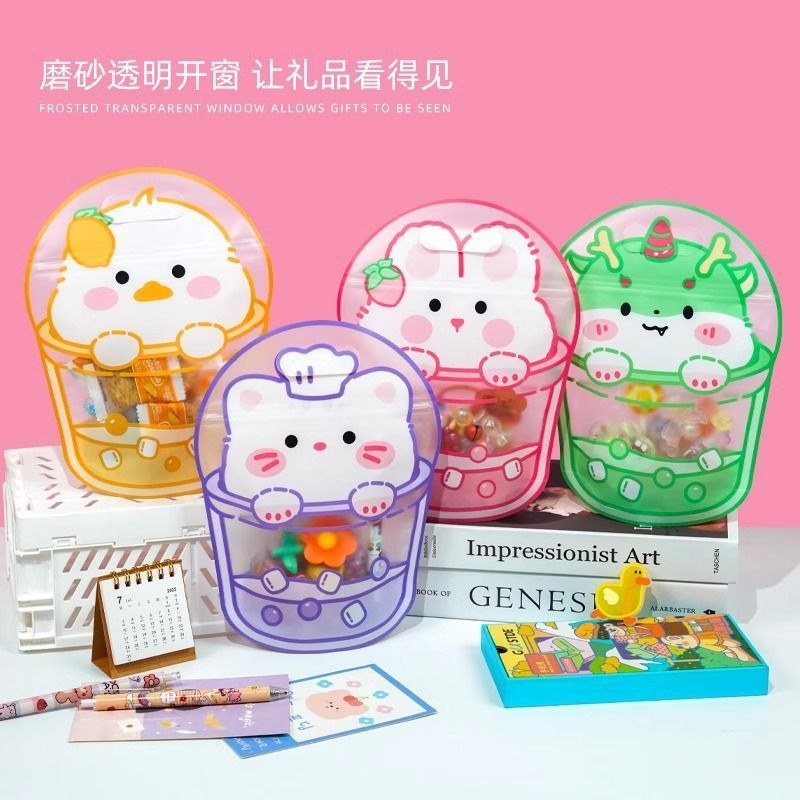 

PLASTIK BINGKISAN ULTAH ZIPLOCK / GOODIE BAG BIRTHDAY KARAKTER BUBBLE TEA