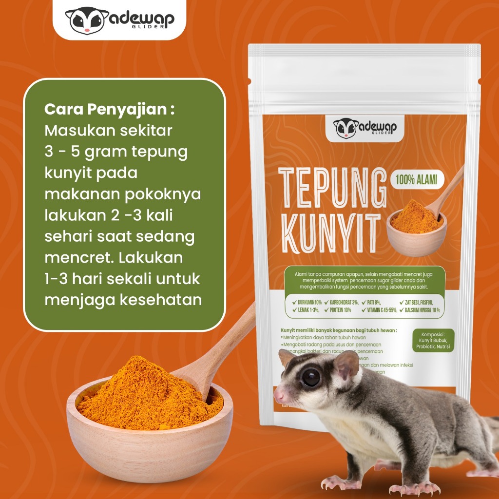 ADEWAP GLIDER Tepung Kunyit Bubuk