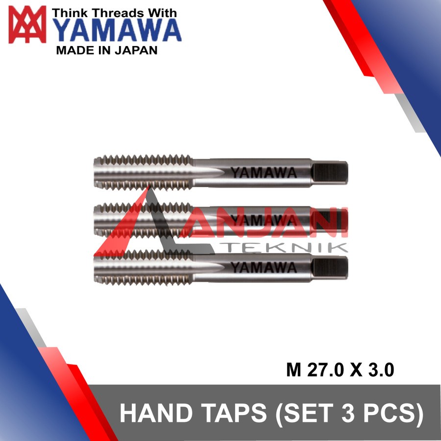 YAMAWA HAND TAP SET M 27 x 3 mm HANDTAP M27x3 27x3 M27