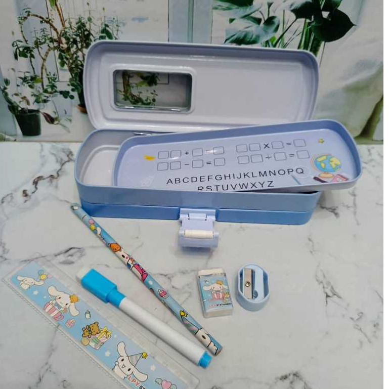 

ATH Kotak PENSIL KALENG Ada Isi/Pencil Case RANTANG