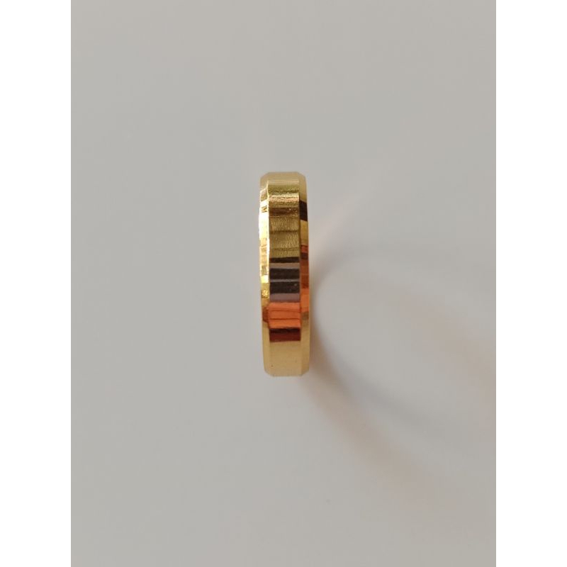 CINCIN PLAT KACA LAPIS EMAS BAHAN PERAK 925 KODE 750%