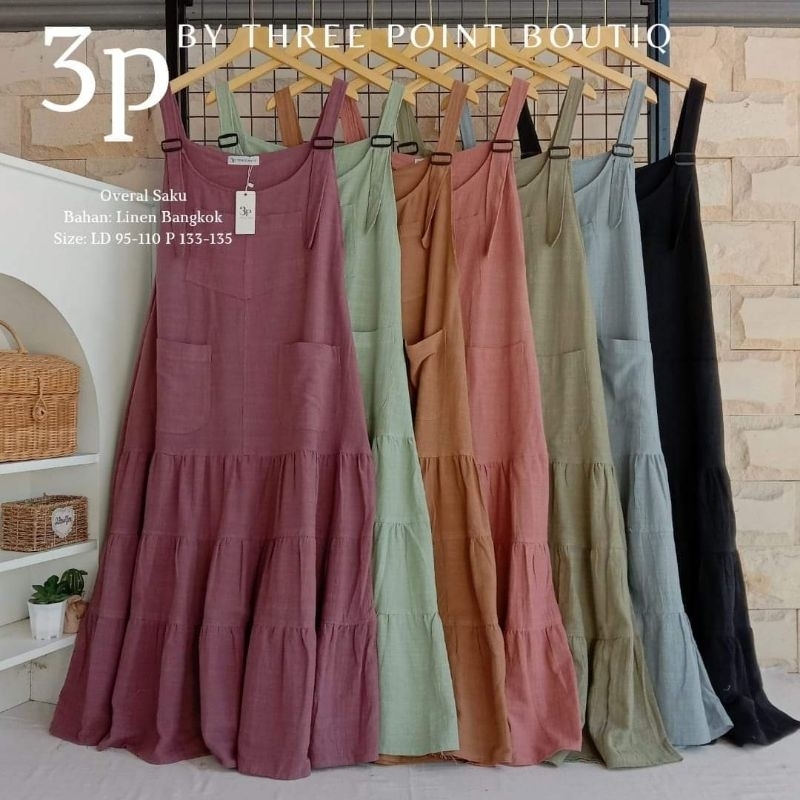 Overall Three Point Overall Saku 3p Wanita