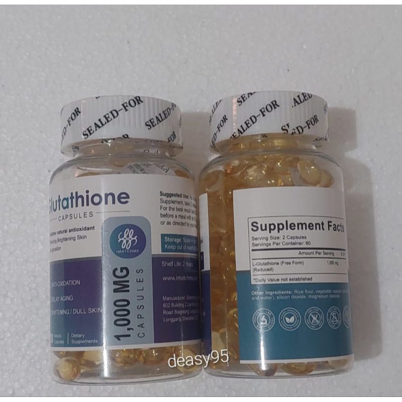 Glutathione Whitening Kapsul 1000mg 120 Capsules