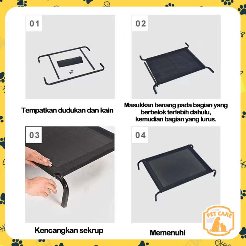 Lovemiauw Tidur Anjing Besar Tempat Tidur Hewan Peliharaan Tempat Tidur Mesh Tempat Tidur Anjing