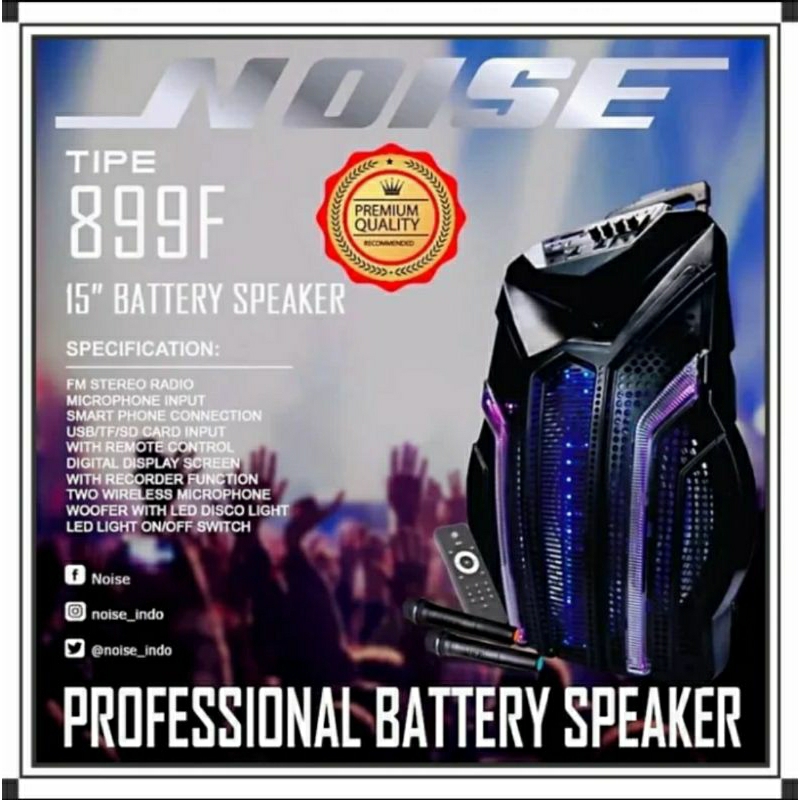 Noise 899 F Speaker Multimedia Bluetooth Meeting Portable 15" Garansi Resmi SNI