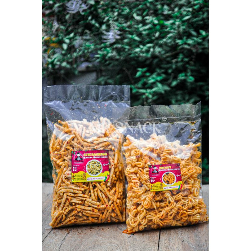 

[Bundling Campur 250g] Stik Basreng dan Mie Lilit Pedas Chili Oil, Enak, Gurih dan Renyah