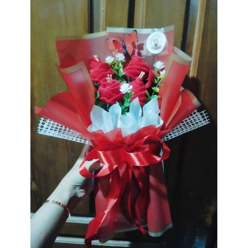 Buket bunga flanel murah meriah / Buket bunga besar murah / Buket bunga wisuda murah meriah