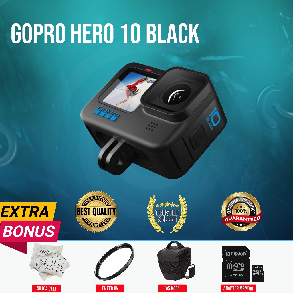 GOPRO HERO 10 BLACK ORIGINAL NORMAL MULUS MURAH (SECOND)