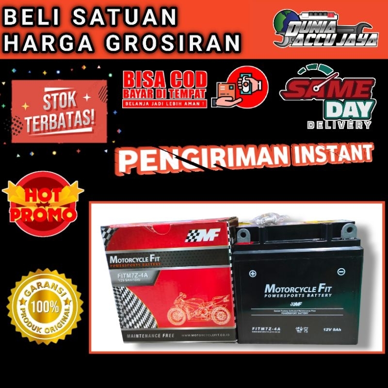 Aki motor ORIGINAL motorcycle fit fitm7z-4a / gm7z-4a 12v9ah untuk Thunder pulsar Suzuki THUNDER 125