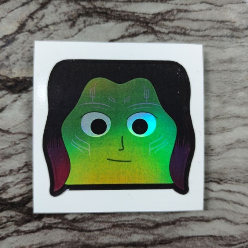 

Stiker Hologram Marvel Gamora Square
