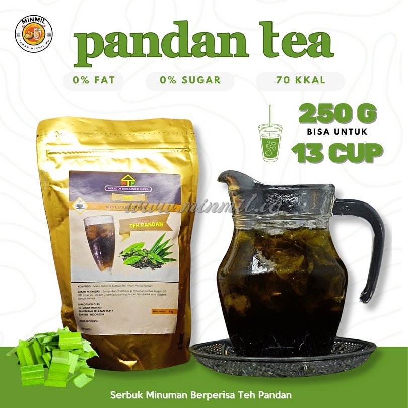 

MINMIL - BUBUK MINUMAN/ MINUMAN SERBUK/ POWDER DRINK 1KG - TEH PANDAN PANDAN TEA PREMIUM ORIGINAL TANPA PEMANIS BUATAN